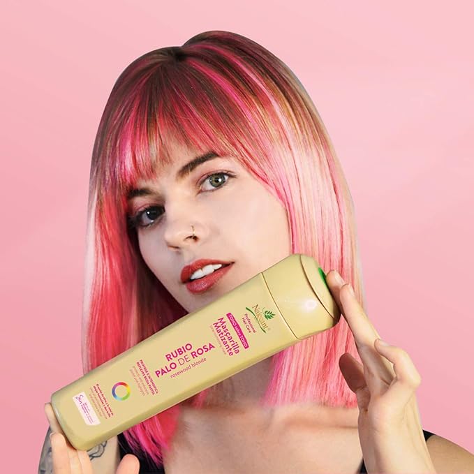 naissant Rose Gold Hair Toning Mask | Color Depositing | Moisturize, Refresh & Neutralize Brassy Tones | Paraben, Ammonia & Sulfate Free | Pro-Vitamin B5, Olive Oil & Honey (Palo de Rosa) 10.1 Fl Oz
