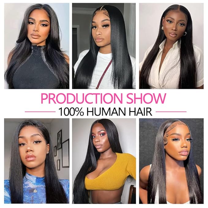 13x4 HD Lace Frontal Closure 16 Inch Straight Lace Frontal Human Hair 100% Unprocessed Brazilian Virgin Hair Ear to Ear Swiss HD Transparent Lace Closure Only Pre Plucked 1B Black