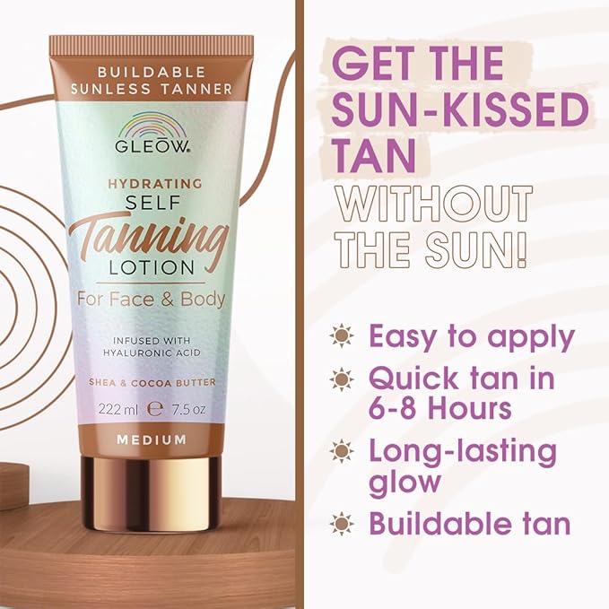 Self Tanner New 2024 Self Tanning Lotion for Face & Body, Indoor Tanning Lotion, Sunless Tanner, Fake Tan Lotion, Face Tanner Quick Tan 7.5 oz