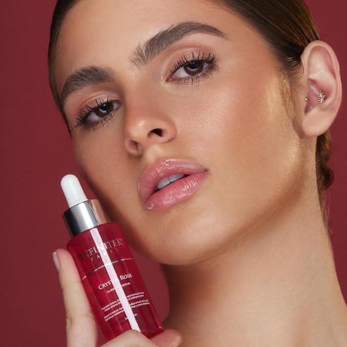 Infinitek Paris Crystal Rose Serum - Hydrating and Exfoliating Brightening Serum, Face Moisturizer and Skin Lightening, Moisturized Skin - Premium Facial Moisturizer 1 Fl Oz