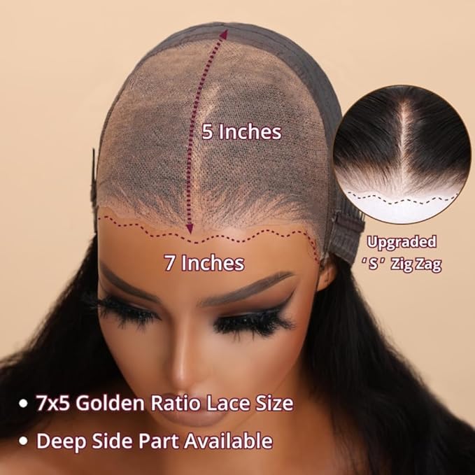 Beauty Forever Bye Bye Knots 7X5 Pre Cut Lace Honey Blonde Highlight Jerry Curly Put on Go Glueless Lace Front Wig,Mixed Color Invisible Knots Human Hair Wigs Pre Plucked Hairline 150% Density 24 Inch