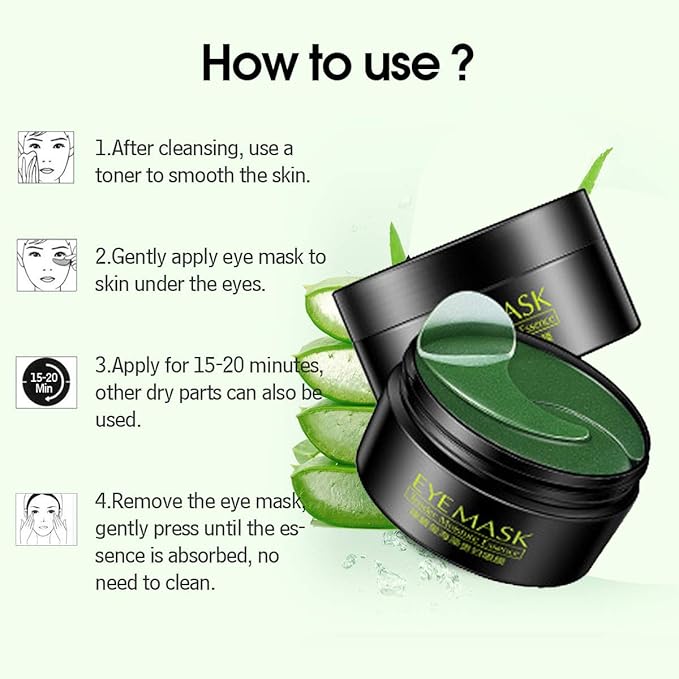 Collagen eye gel pads, green