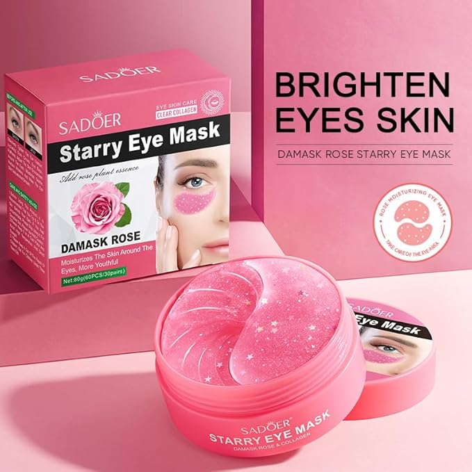 60pcs/30pairs rose hyaluronic acid eye