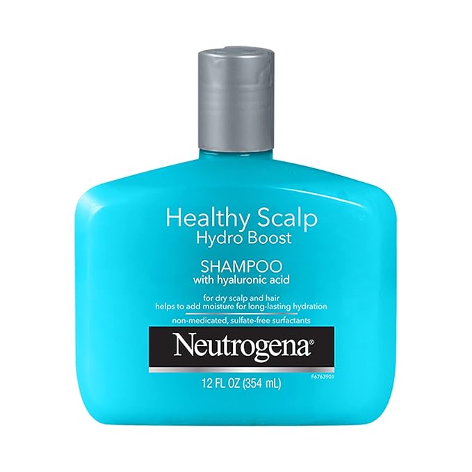 Neutrogena Moisturizing Healthy Scalp Hydro Boost Shampoo for Dry Hair and Scalp, with Hydrating Hyaluronic Acid, pH-Balanced, Paraben & Phthalate-Free, Color-Safe, 12 fl oz