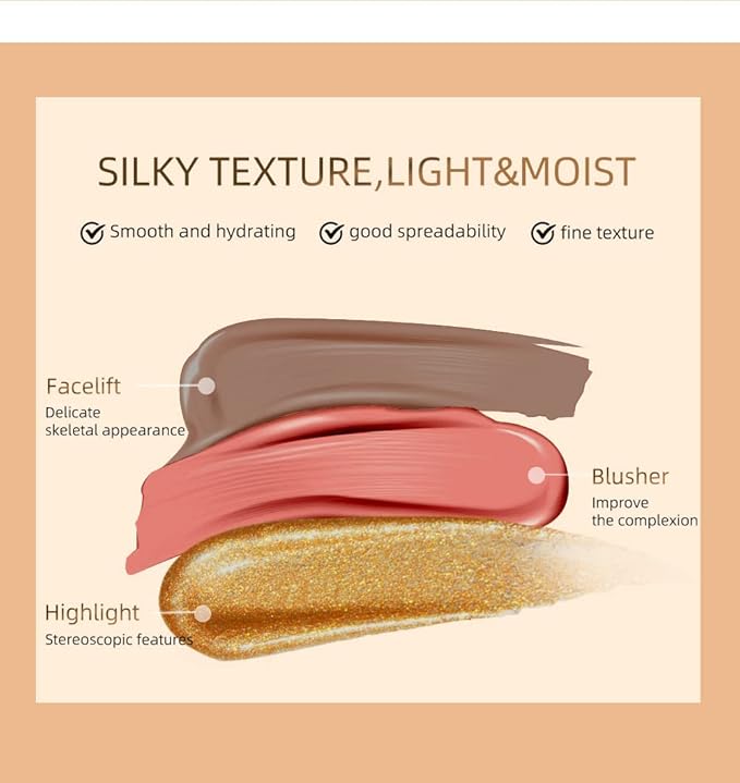 2 Colors Liquid Contour Beauty Wand, Highlighter and Blend. (3#/4#)