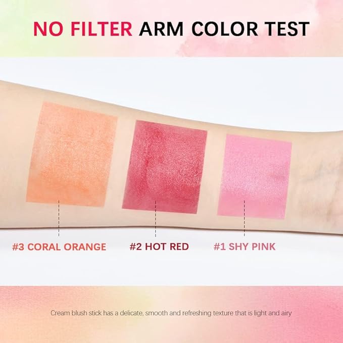 Multi-Use Makeup Blush Stick, Cream Blush Stick, Tinted
