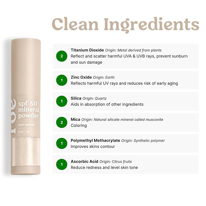 Roe Wellness- Kids SPF 50 Brush On Mineral Sunscreen Powder, Reef-Friendly, Easy to Apply for Kids, Babies & Parents