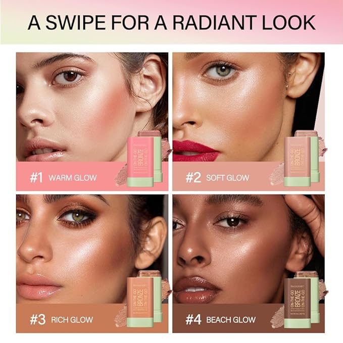 Multi-Use On The Go Bronzer Stick, Cream Contour Soft Glow)