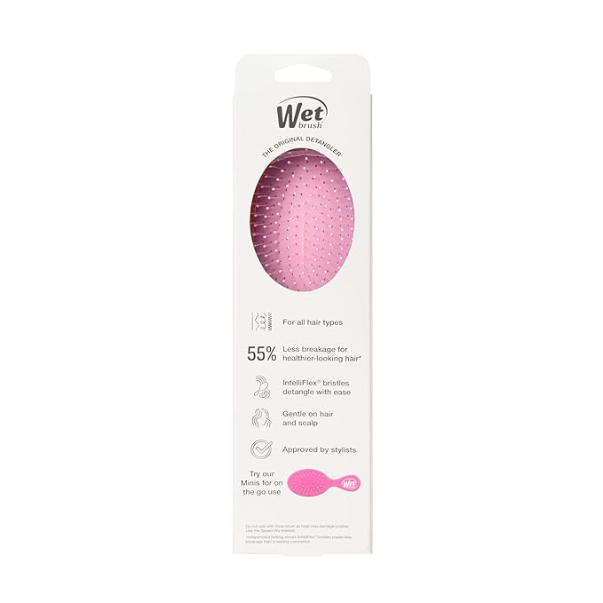 Wet Brush Original Detangler, Ice Cream (Sun Days), Ultra-Soft IntelliFlex Bristles Glide Through Tangles, Detangling Hair Brush (Wet & Dry), Women & Men, Limited Edition