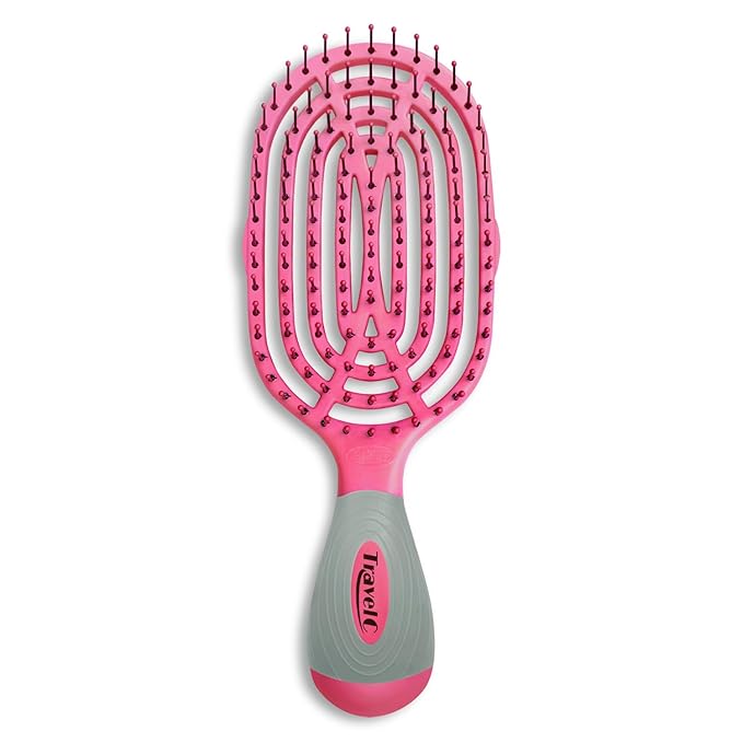 NuWay U.S. Patented Vented TravelC for All Hair Types is Hair Dryer Safe (Hot Pink)