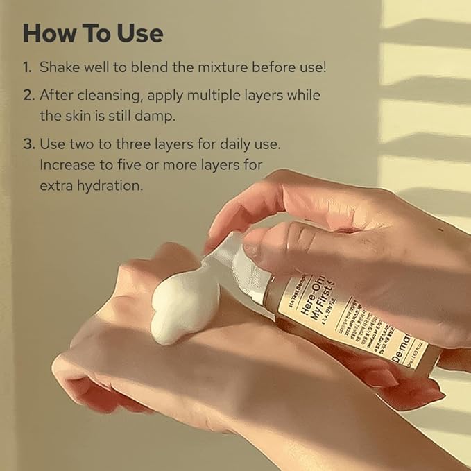 Here-Oh My First Hydrating Face Formula with Hyaluronic Acid | Bubble Texture for Barrier Support & Glow | Korean Care for Dry & Sensitive Types (4.90 fl oz)