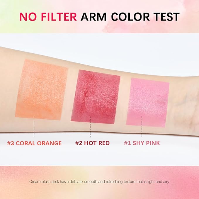 Multi-Use Makeup Blush Stick, 3-in-1 Cream Blush Stick
