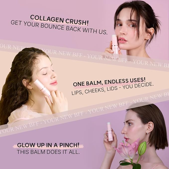 Rose Collagen Glow Multi Balm | Korean Skincare | All-in-One Hydrating Multi Balm Stick (10g/0.35 oz.)