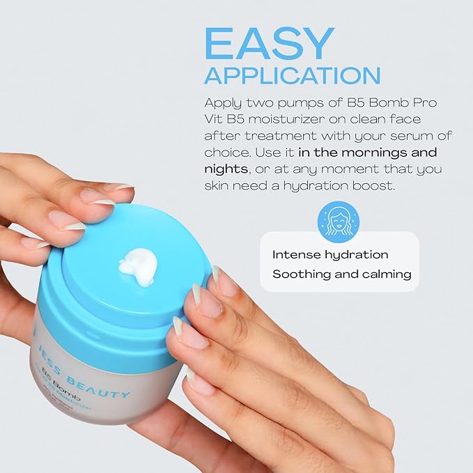 JESS BEAUTY | B5 Bomb Pro Vit B5 Face Moisturizer | Panthenol Cream Skin Care | Vegan Face Cream Skincare Hydration 50 ml