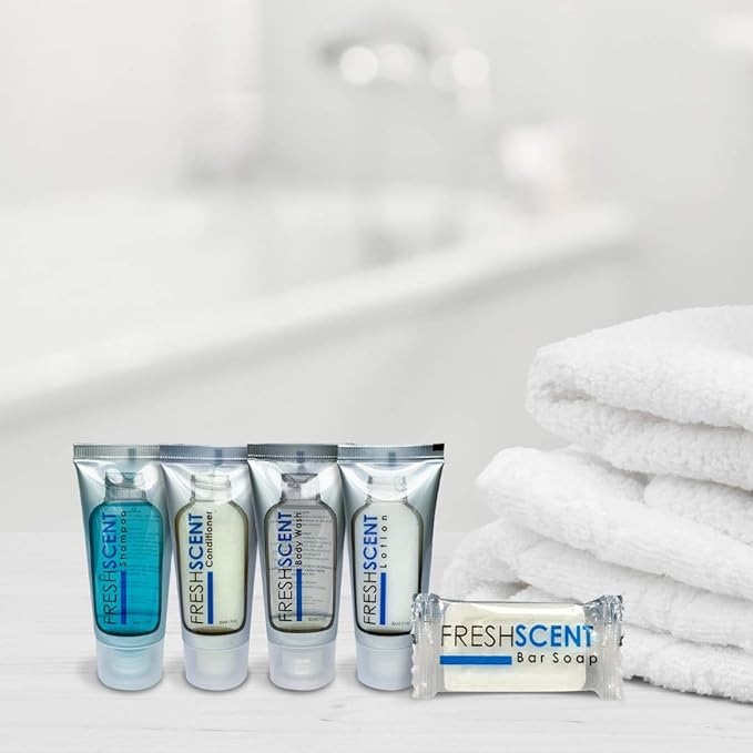 Freshscent Shampoo 1oz (100 Tube Case) Hotel Travel Size, Bulk Amenities and Toiletries for Hospitality