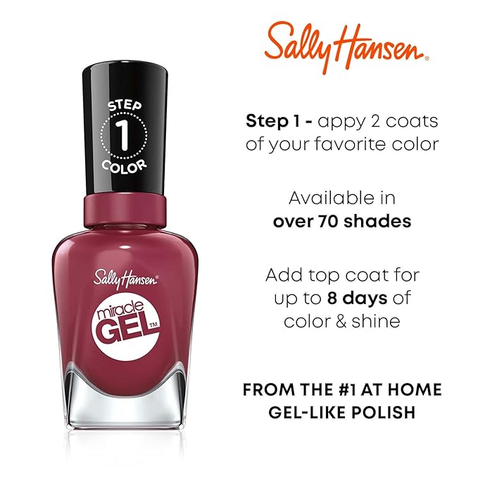 Sally Hansen Miracle Gel Nail Polish, Shade Once Chiffon a Time 248 (Packaging May Vary) (Sheer) (Pack of 2)