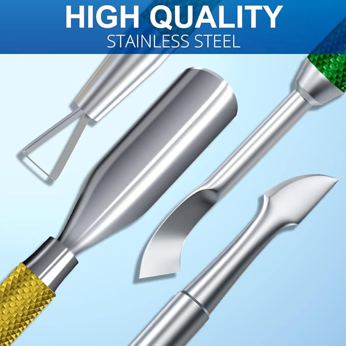 2PCS Metal Yellow-Green Gradient Cuticle