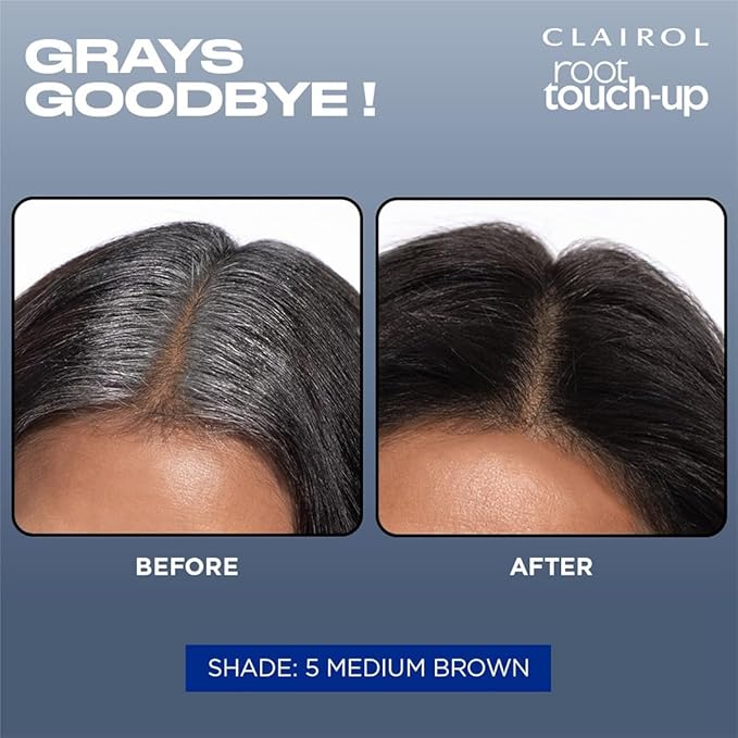 Clairol Root Touch-Up by Nice'n Easy Permanent Hair Dye, 5A Medium Ash Brown Hair Color, Pack of 2