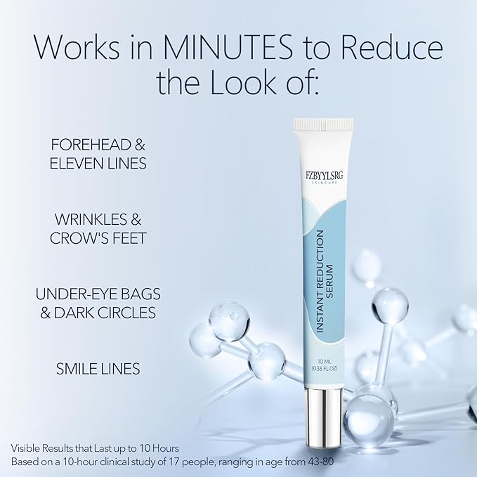 Rapid Reduction Eye Serum - Visibly Reduces Under-Eye Bags, Wrinkles, Dark Circles, Fine Lines & Crow's Feet Instantly, Anti Aging Wrinkle Remover for Face-10ML