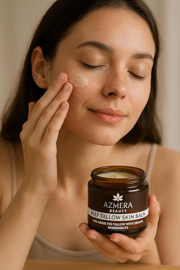 100% Grass-Fed Beef Tallow Balm, Manuka Honey MGO263+, Organic Beeswax & Olive Oil, Beef Tallow for skin,Handmade Moisturizer for Dry Skin, Eczema Relief, & Healing Skin2oz, Orange