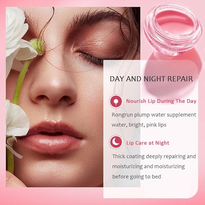 6PCS Bee Lip Balm Honey Pot,Honey&Strawberry&Watermelon&Cherry&Apple&Coconut Lip Mask Overnight Propolis Moisturizing Lip Balm Hydrating Prevention Dry and Crack Lip Scrubs Exfoliator Lip Wrinkle Care