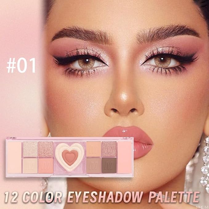 12 Colors Nude White Orange Matte Shimmer Eyeshadow