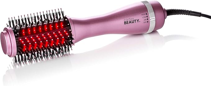 Cortex Beauty Infrared Infrared Volumizing Blowout Brush - blow dryer brush, round brush for blow drying, tools blow dryer brush, blow dryer with comb for black women, 2'' (Blush Pink)