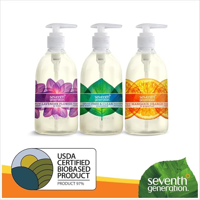 Seventh Generation Hand Wash, Lavender Flower and Mint, 12 Ounce (Pack of 6)