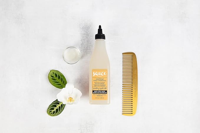 SAUCE BEAUTY Clarifying Scalp Treatment (8 Fl Oz ) Sparkling Apple Cider Scalp & Hair Cleanser, Buildup remover with Apple Cider Vinegar & Tea Tree Oil for Dry, Itchy Scalp, All Hair Types