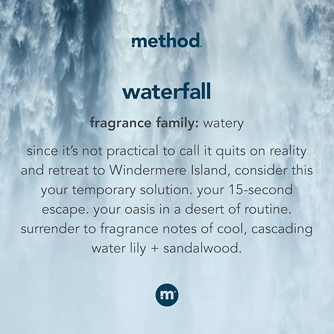 Method Gel Hand Soap, Waterfall, Biodegradable Formula, 12 oz, (Pack of 1)