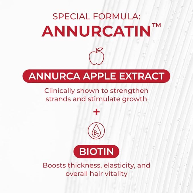 ANNURCATIN Hair Treatment Mask, Korean Mint Wash-Off Hair Care Mask Apple Deep Damage Conditioner Sulfate-Free with Amino Acids Rose Thickening Moisturizing for Damaged Thin Dry Hair, 6.76 fl.oz.
