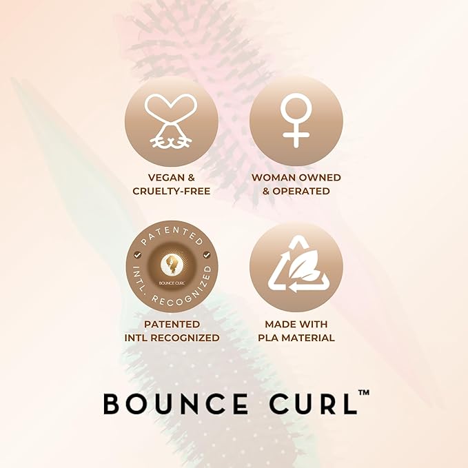 Bounce Curl Define EdgeLift Brush, 5-in-1 Tool for Effortlessly Defined Curls, Waves & Coils, Reduces Frizz - Teal