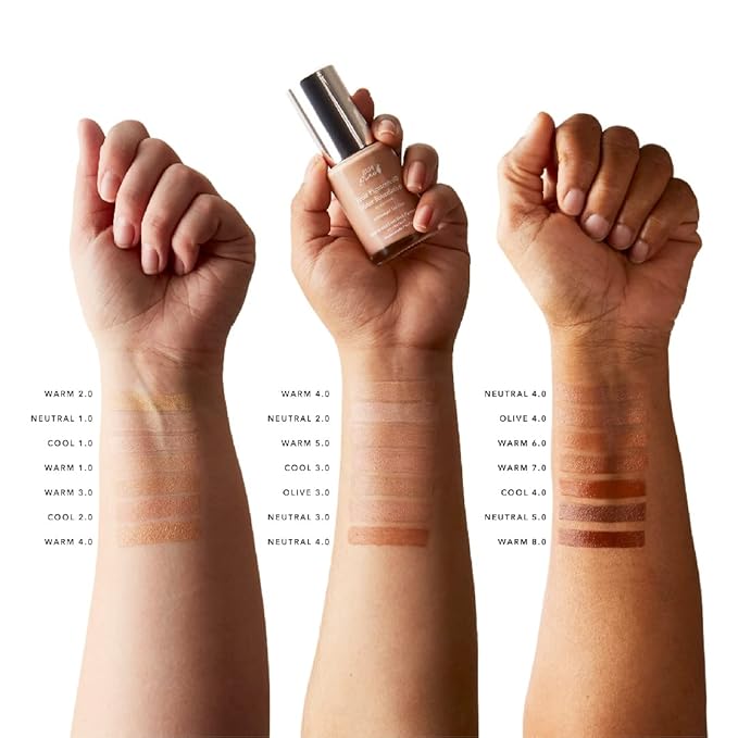 100% PURE Water Foundation Full Coverage Hydrating Makeup, Fl Oz