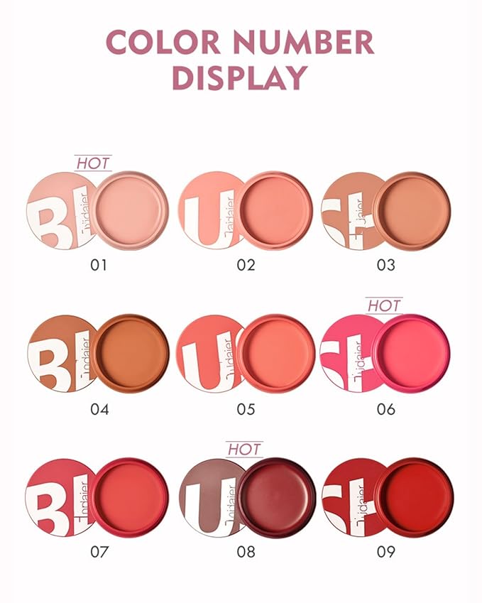 MAEPEOR Cream Blush 9 Color Smooth High-Pigmented Buildable