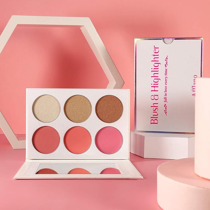 Blusher & Illuminator Highlighter & Bronzer Powder Contour Cruelty Free