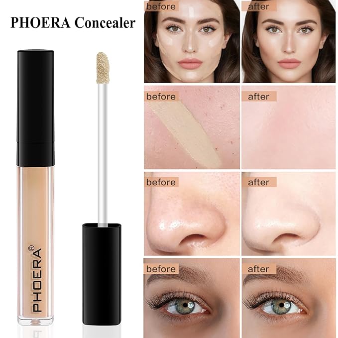 PHOERA Foundation,Full Coverage Foundation,PHOERA Primer,PHOERA Powder,PHOERA Concealer PHOERA Warm peach)