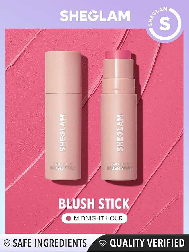 SHEGLAM Snatch N Cream Blush Stick Longlasting High Pigment Blush for Cheeks - Midnight Hour