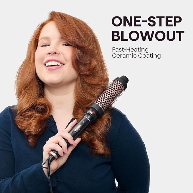Wavytalk 5 in 1 Curling Wand Set, Multi Curl, Curling Wand Set with Curling Brush and 4 Interchangeable Ceramic Curling Wand(0.5”-1.25”), Instant Heat Up Wand Curling Iron (Rose Gold)