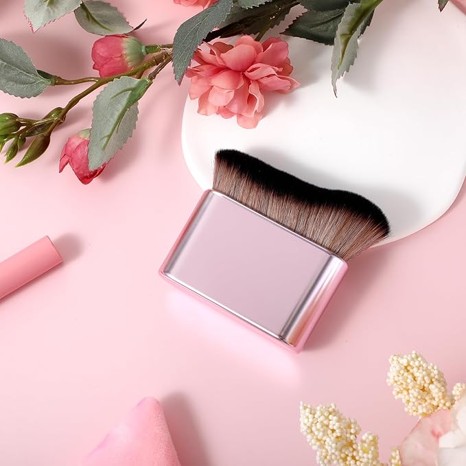 Self Tan Brush Soft Body Makeup Brush Portable Self Tanning Brush Self Tanner Face Brush For Body & Leg Makeup(Pink Rose Gold)