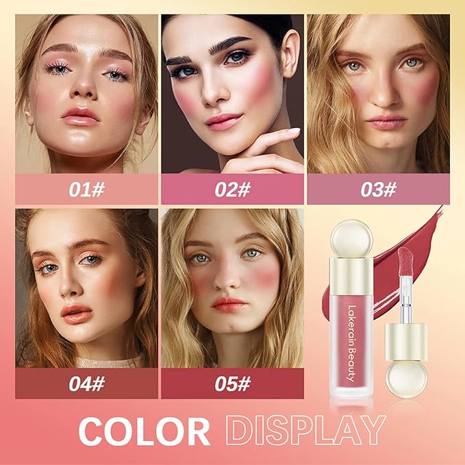 Liquid Blush, Natural Matte Velvet Finish, Soft Cream Liquid Face Blush for Cheeks, Skin Tint Rubor Makeup, Long Lasting Lightweight Blendable (#01 Nude Pink)