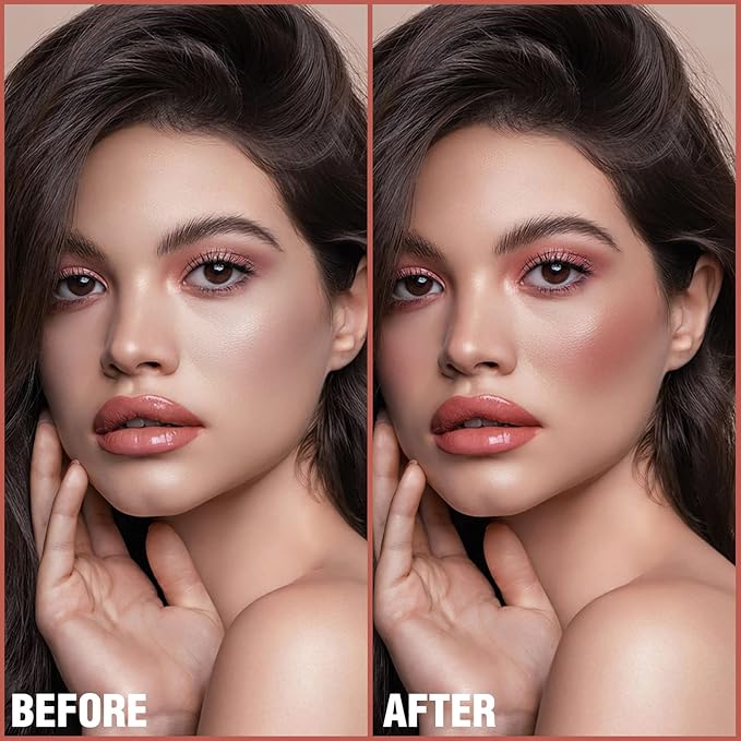 FOCALLURE Cream Blush Makeup,Buildable Blush Stick for Cheeks,Matte Stick,BURNING CLAY