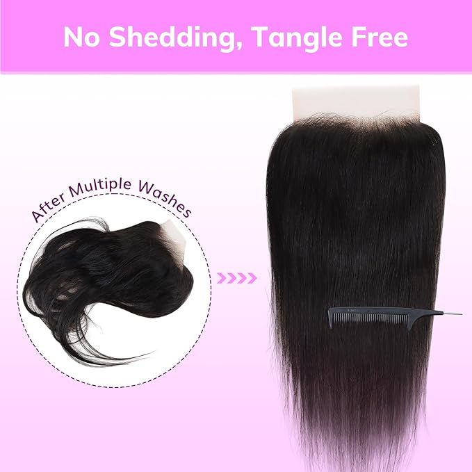 IDN BEAUTY SKINLIKE REAL HD 6x6 Lace Closure Human Hair Straight 16 Inch Bleached Single Knots Ultra-thin HD Lace Closure Virgin Human Hair 0.1 mm Pre Plucked Hairline