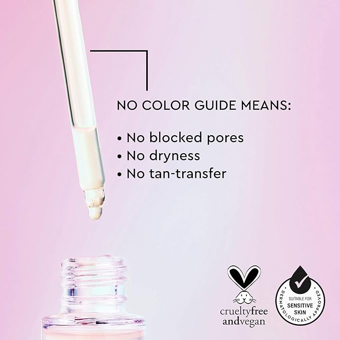Tanologist Medium Self Tan Drops, Streak-Free Body & Face Tanning Drops, For Moisturizer & Lotion, Natural Bronzing Face Tanner, Skincare Ingredients, 1.01 fl. oz/30 ml Bottle