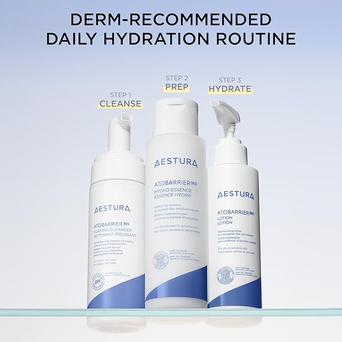 AESTURA ATOBARRIER365 Lightweight Korean Facial Moisturizer Lotion with Ceramides | Fast-Absorbing Hydration, Strengthens Skin Barrier, Suitable for Dry, Normal & Sensitive Skin, 90ML / 3.04 fl. Oz.