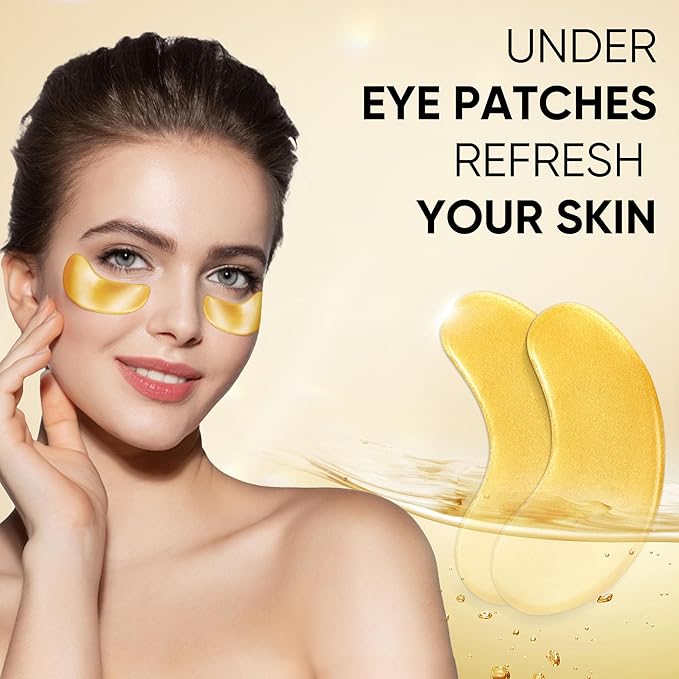 20pcs/10pairs under eye patches gold