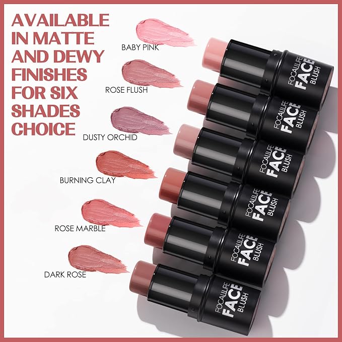 FOCALLURE Cream Blush Makeup,Buildable Blush Stick for Cheeks,Matte Stick,DUSTY ORCHID