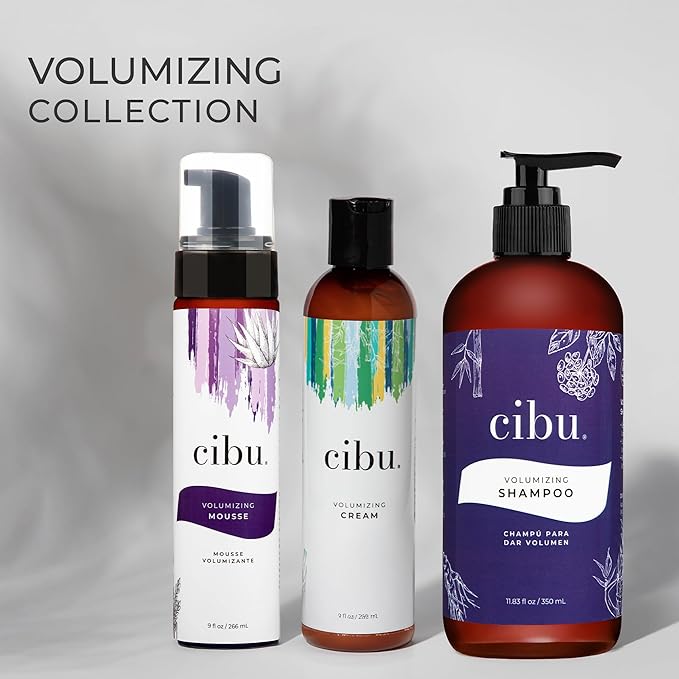 CIBU Volumizing Cream | Hair Thickening and Volumizing Creme for All Hair Types | Lotion for Added Body and Volume | 8 Ounces