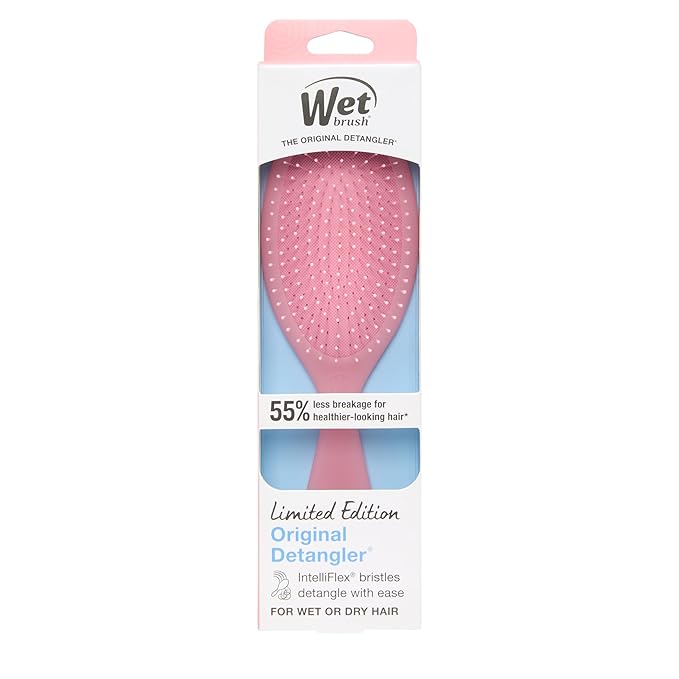 Wet Brush Original Detangler, Pink Drink (Summer Quencher), Ultra-Soft IntelliFlex Bristles Glide Through Tangles, Detangling Hair Brush (Wet & Dry), Women & Men, Limited Edition