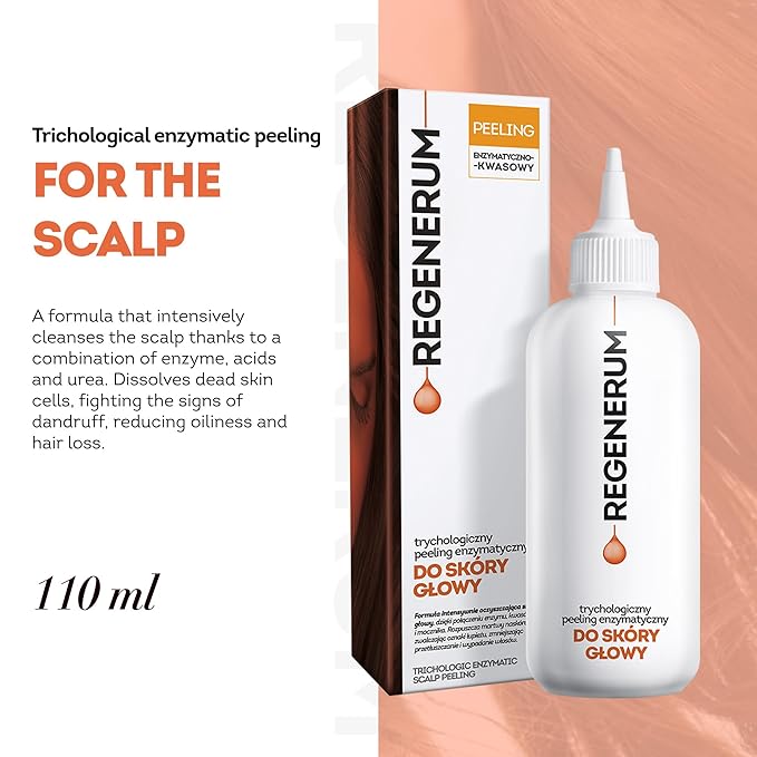 Trichology Line Enzymatic Scalp Peeling - Intensive Cleansing Formula with Bromelain, Acids, and Urea, Prevents hair Loss - 110ml