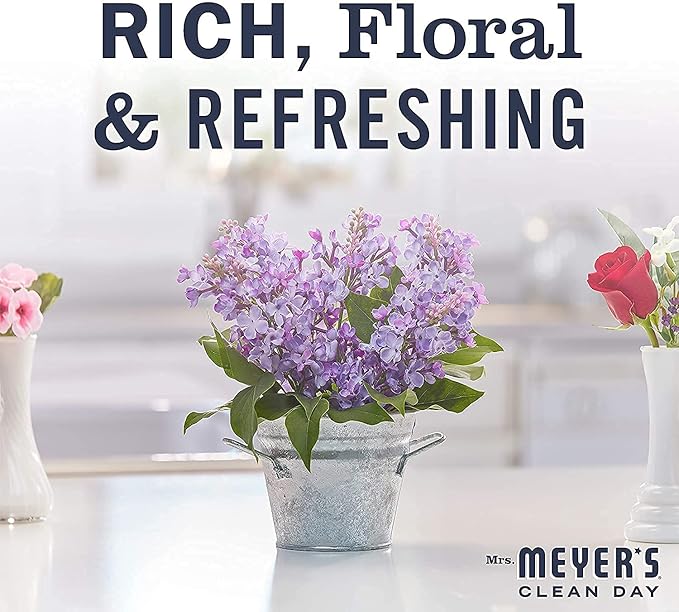 MRS. MEYER'S CLEAN DAY Liquid Hand Soap Bottle, Lilac, 12.5 Fl Oz (Pack of 6)